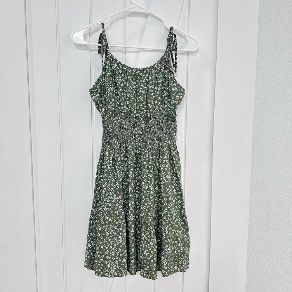 Sundays Green Floral Dress